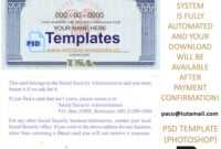 Ssn Usa Social Security Number Template inside Editable Social Security Card Template