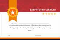 Star Performer Certificate Templates - Calep.midnightpig.co in Star Performer Certificate Templates