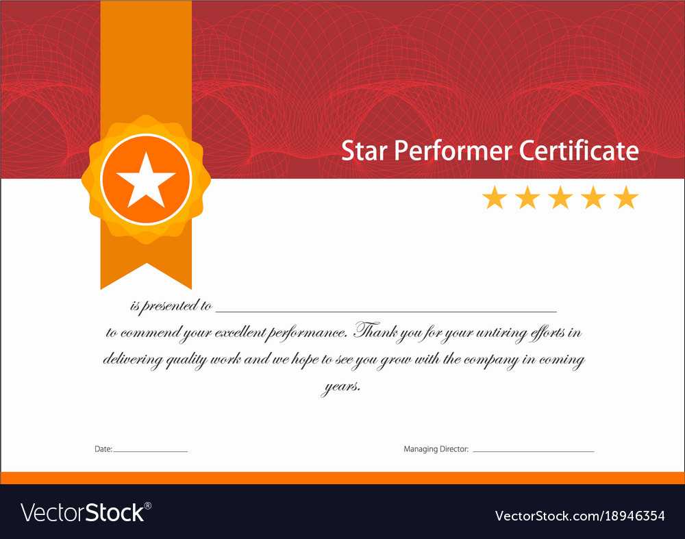 Star Performer Certificate Templates - Calep.midnightpig.co In Star Performer Certificate Templates