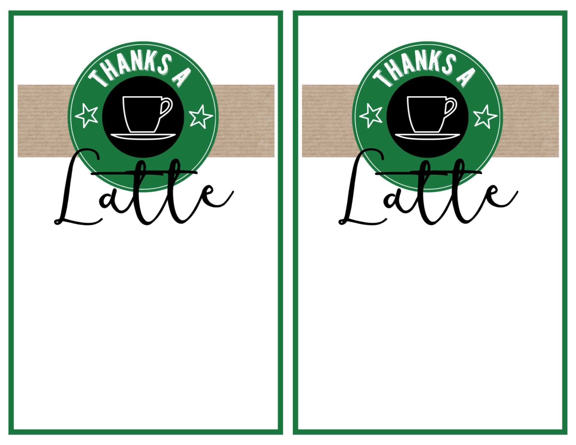 Starbucks Teacher Thank You Printable – Paper Trail Design Within Thanks A Latte Card Template
