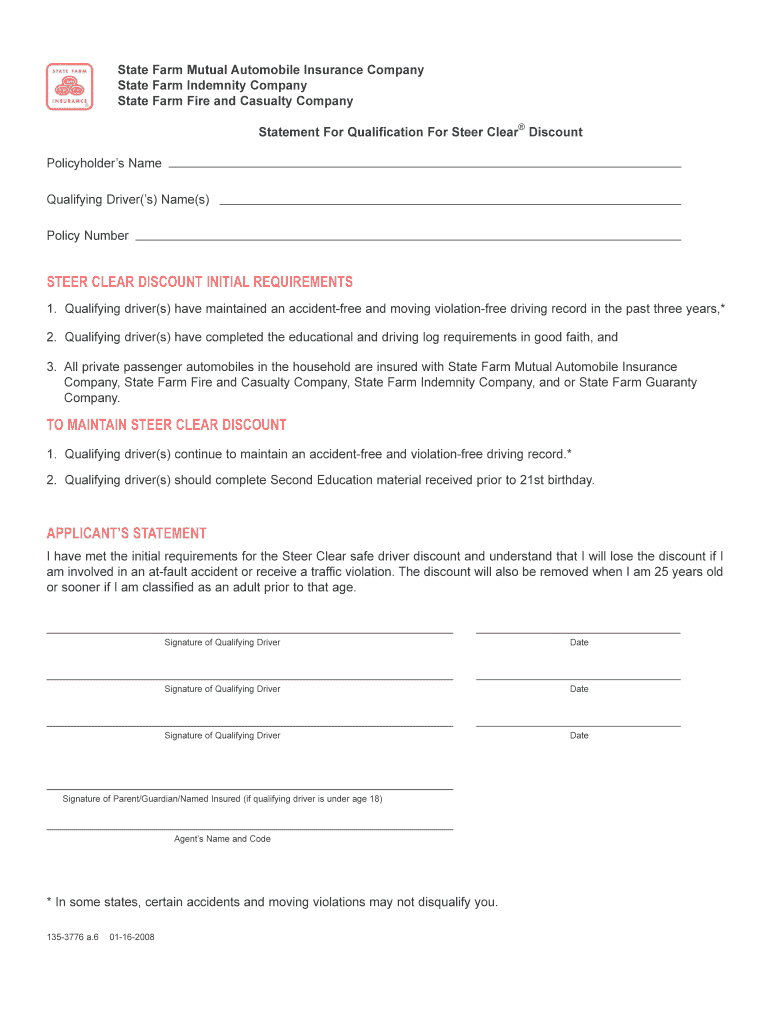 State Farm Steer Clear – Fill Out And Sign Printable Pdf Template | Signnow In Safe Driving Certificate Template