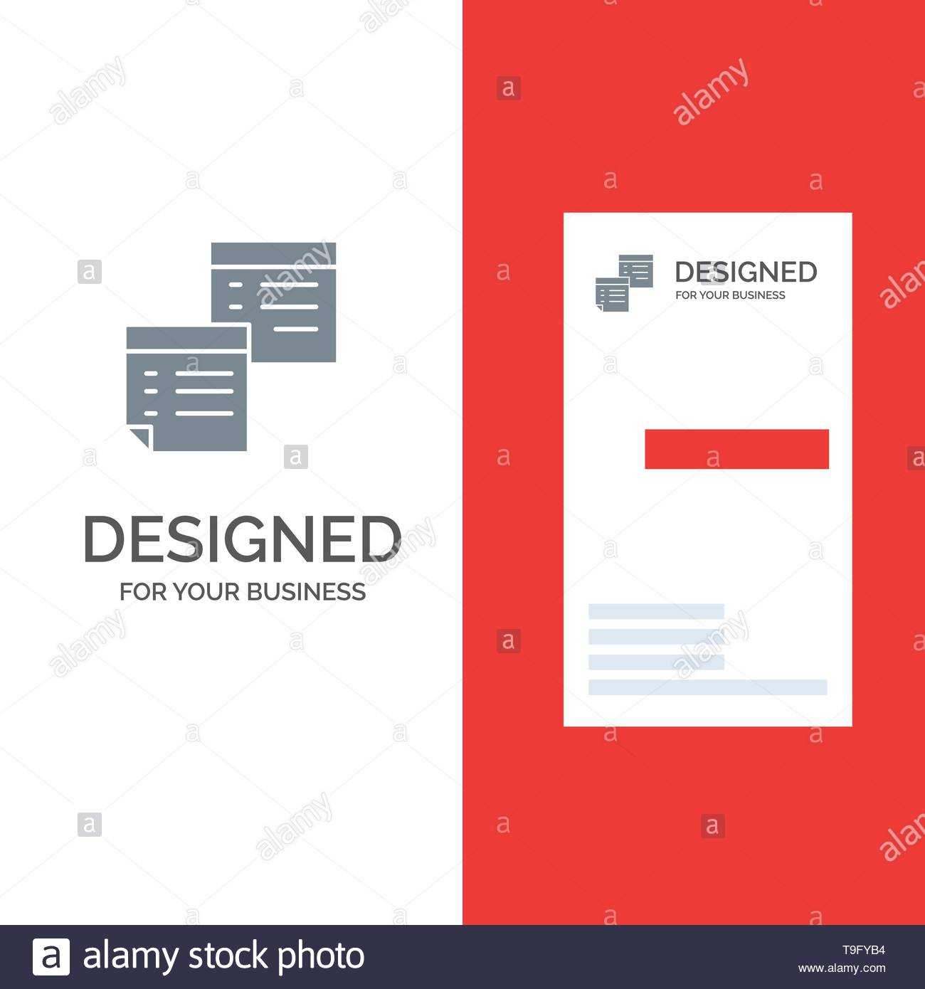 Sticky, Files, Note, Notes, Office, Pages, Paper Grey Logo For Pages Business Card Template