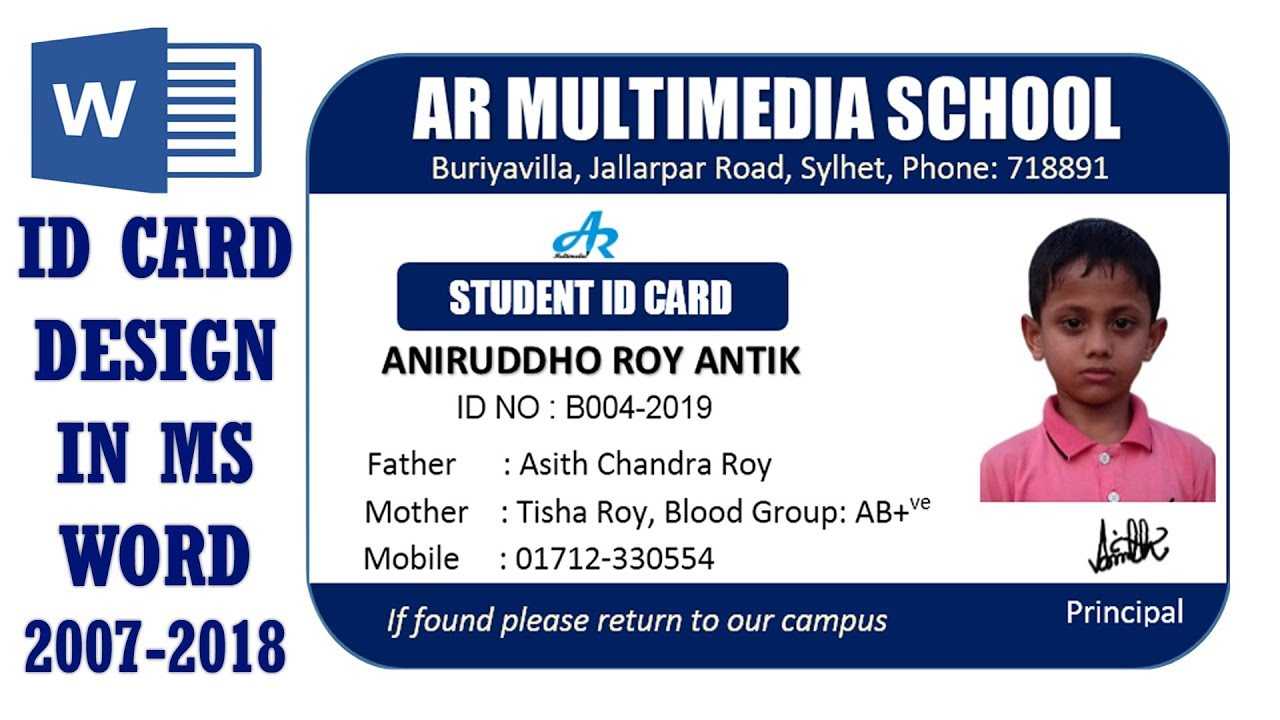 Student Id Card Sample – Calep.midnightpig.co Pertaining To High School Id Card Template