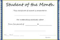 Student Of The Month Certificates Free - Calep.midnightpig.co inside Free Printable Student Of The Month Certificate Templates