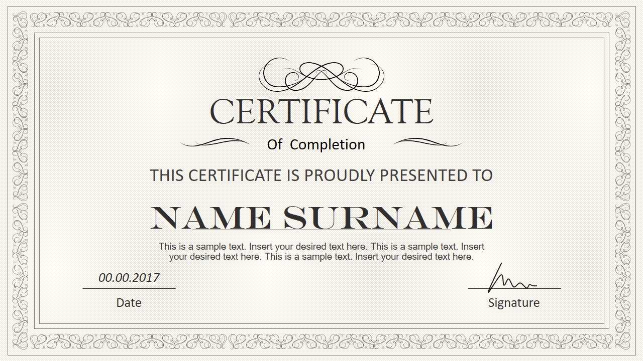 Stylish Certificate Powerpoint Templates For Powerpoint Certificate Templates Free Download