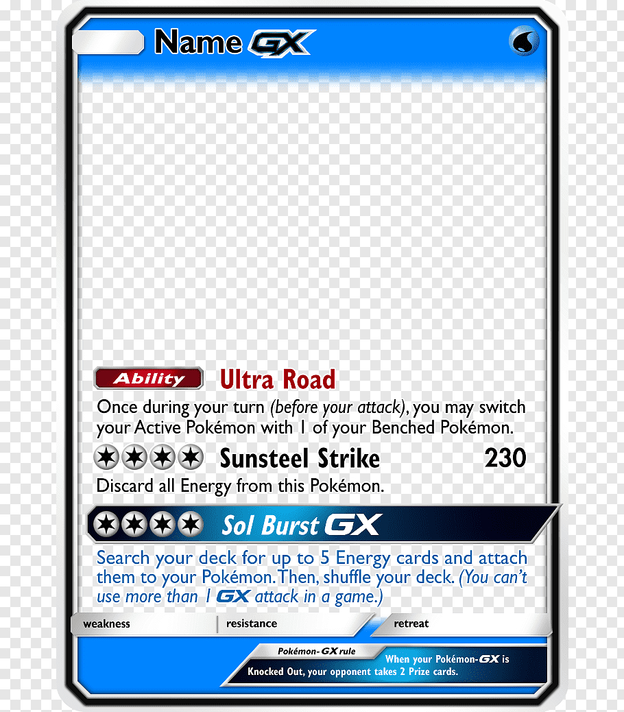 Sunmoon Gx Template Wip V1, Name Gx Trading Card Regarding Pokemon Trainer Card Template