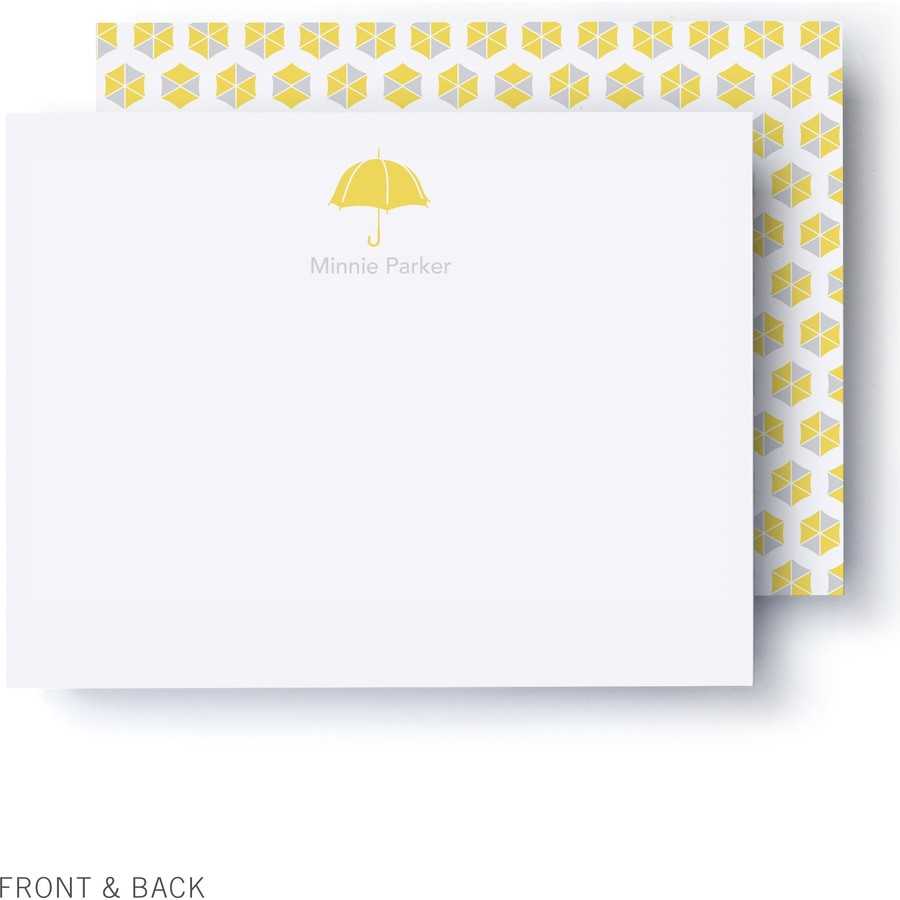 Sunny Umbrellas Baby Shower Thank You Card Throughout Thank You Card Template For Baby Shower