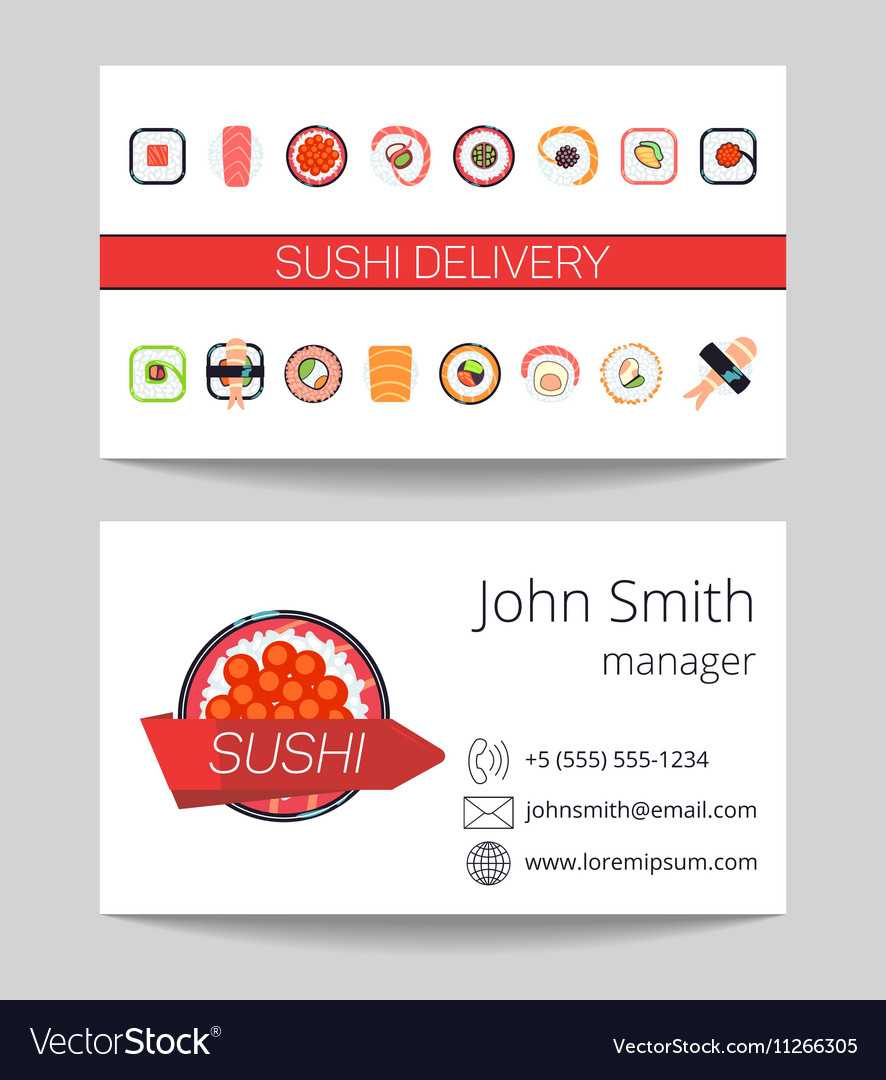 Sushi Delivery Business Card Template Throughout Frequent Diner Card Template