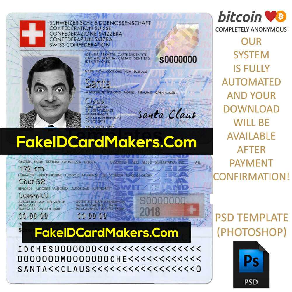 Switzerland Id Card Template Psd Editable Fake Download Throughout Georgia Id Card Template