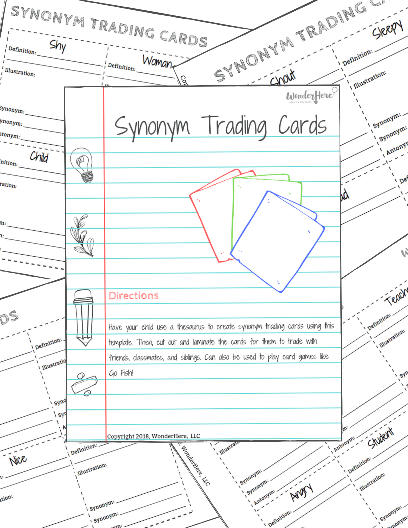 Synonym Trading Cards With Regard To Superhero Trading Card Template