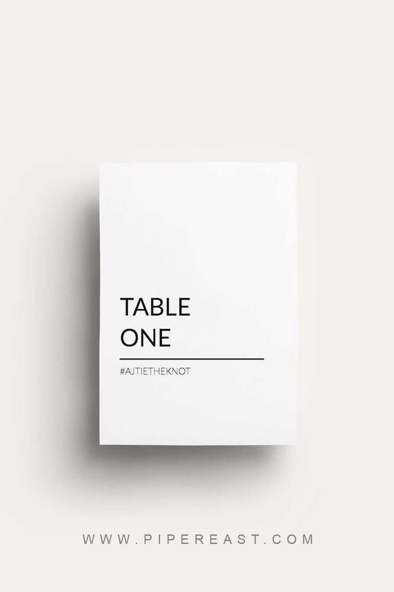 Table Number Cards | Modern Wedding | Classic Sign Template | Instant  Download [C009] In Table Number Cards Template
