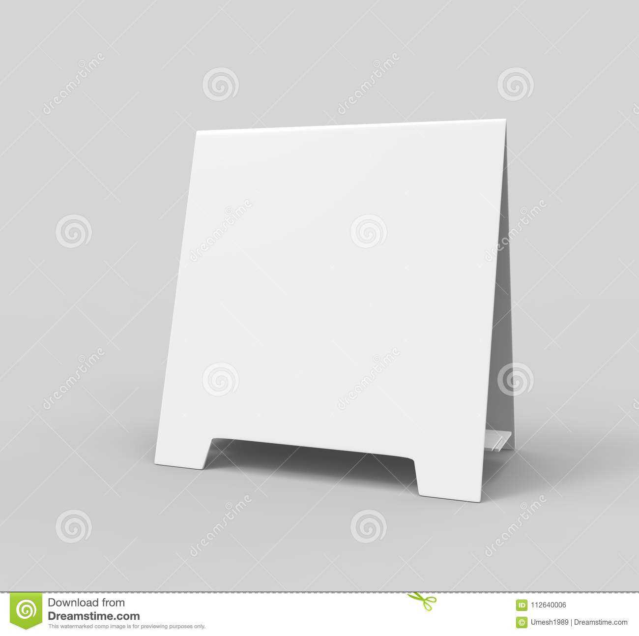Tablet Tent Card Talkers Promotional Menu Card White Blank Intended For Blank Tent Card Template
