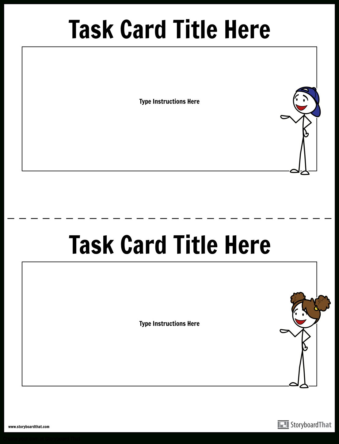 Task Card Template | Task Card Maker For Task Cards Template