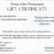 Tattoo Gift Certificate Template Free With Regard To Free Photography Gift Certificate Template