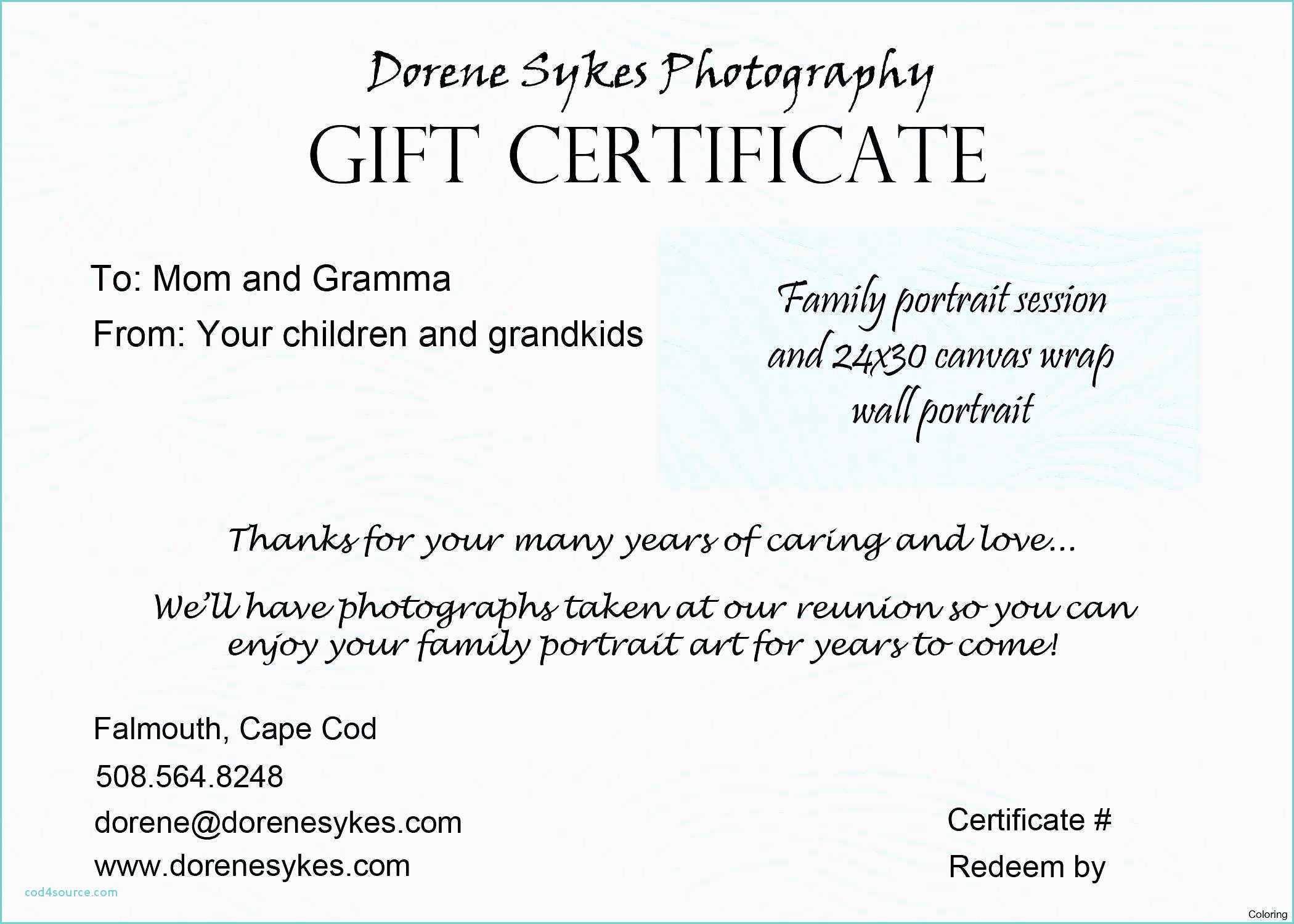 Tattoo Gift Certificate Template Free With Regard To Free Photography Gift Certificate Template