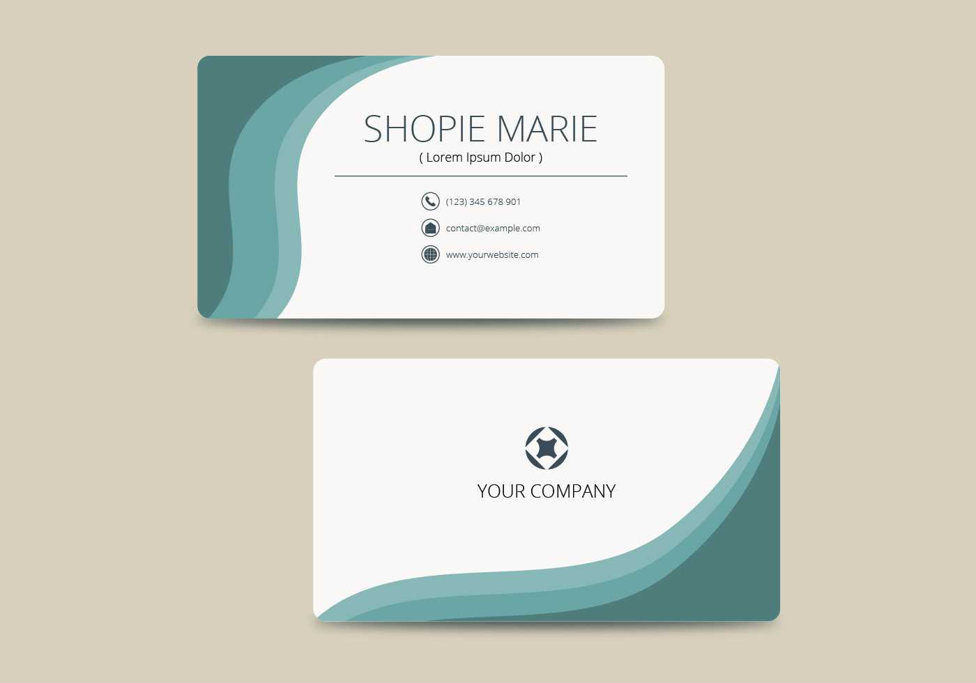 Teal Business Card Template Vector – Download Free Vectors Pertaining To Buisness Card Template