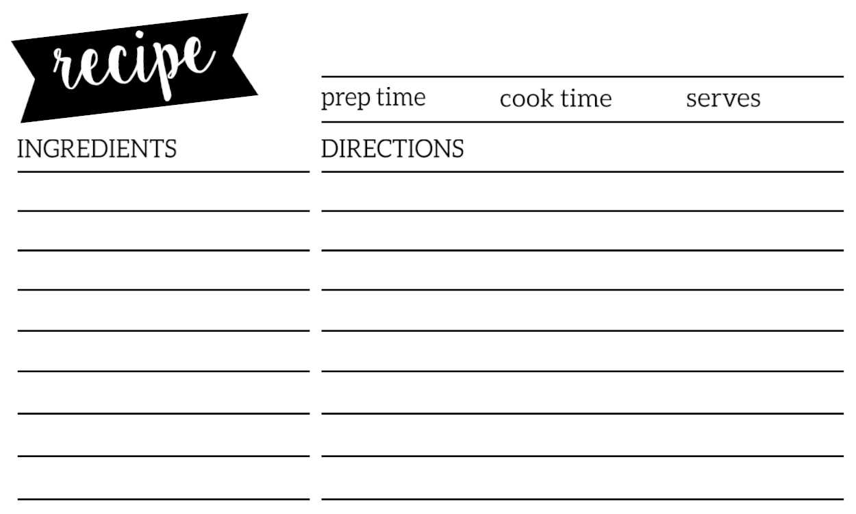 Template For Recipe Card – Calep.midnightpig.co For Free Recipe Card Templates For Microsoft Word