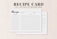 Template For Recipe Card - Calep.midnightpig.co with Free Recipe Card Templates For Microsoft Word
