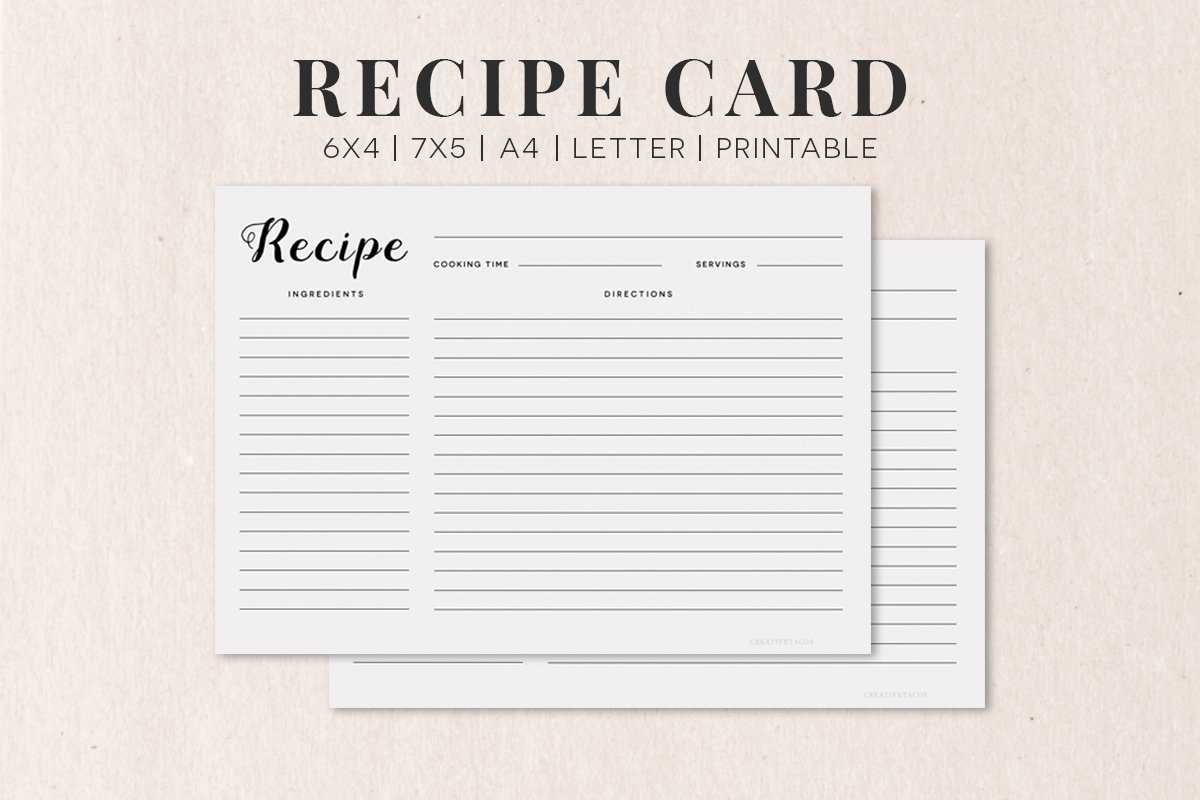 Template For Recipe Card - Calep.midnightpig.co With Free Recipe Card Templates For Microsoft Word