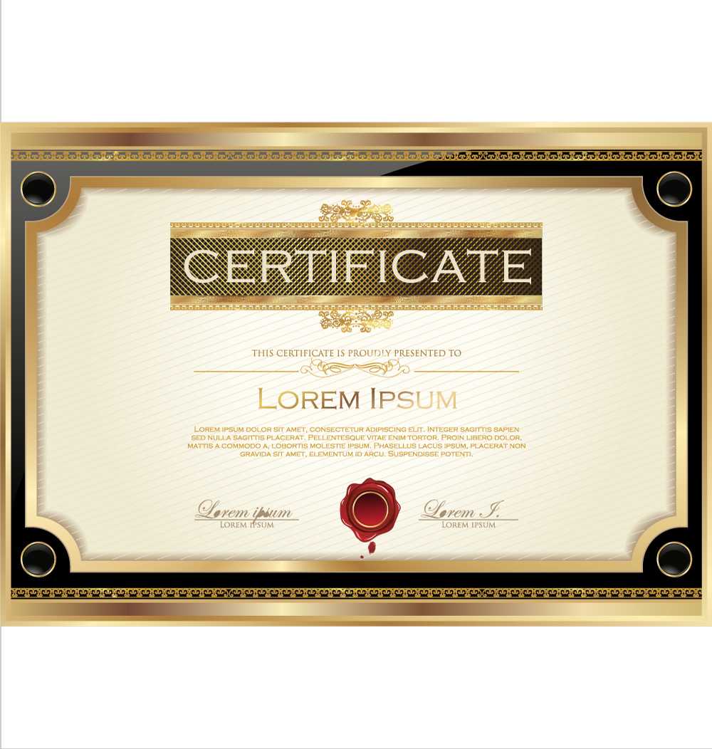 Template Of Certificate Or Diploma » Векторные Клипарты Regarding Commemorative Certificate Template