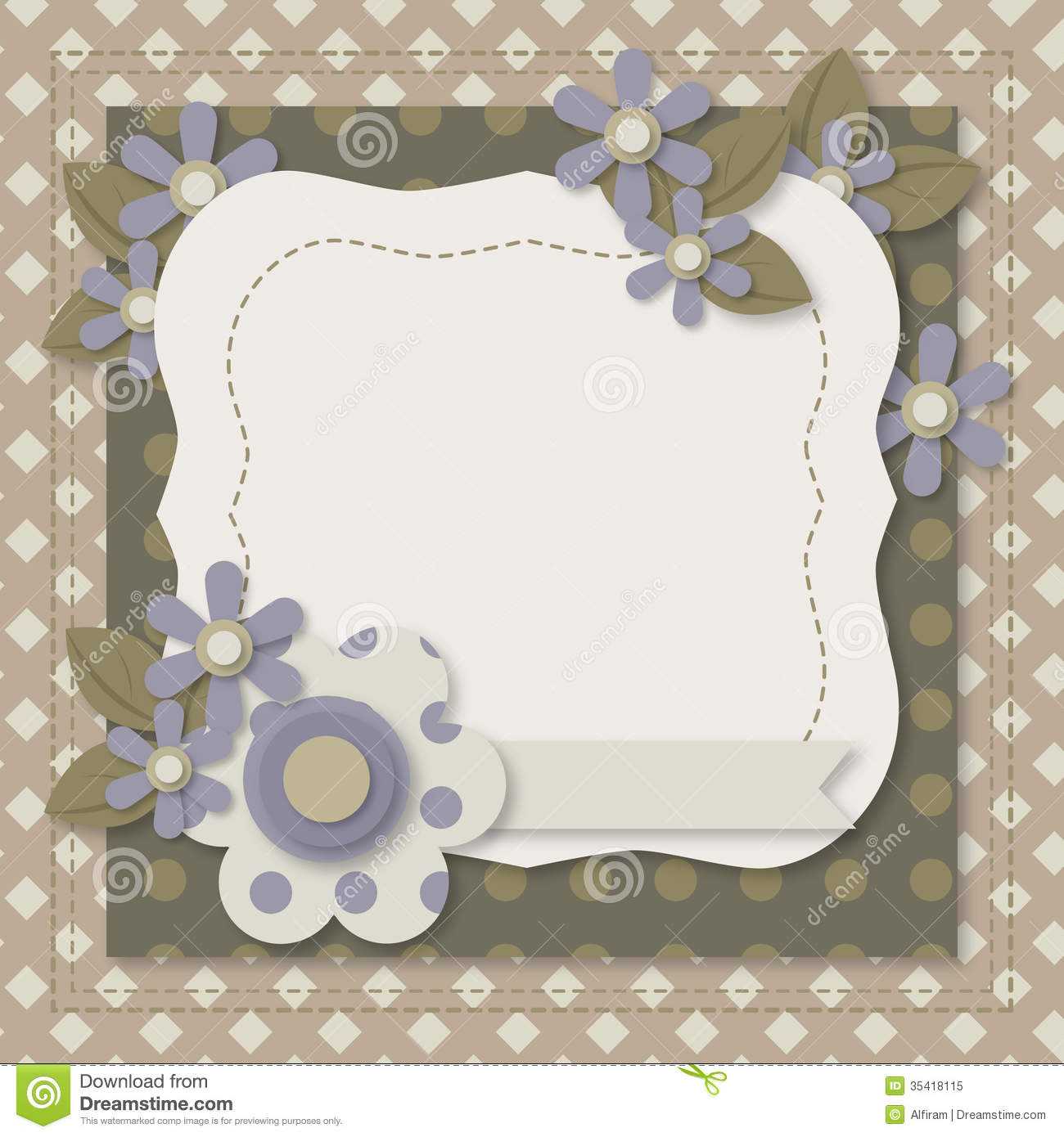 Template Of Greeting Card Or Album Page Stock Vector Within Greeting Card Layout Templates
