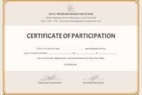 Templates For Certificates Of Participation - Calep in Templates For Certificates Of Participation