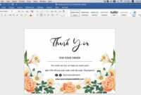 Thank You Card-Id08 for Thank You Card Template Word