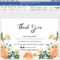 Thank You Card-Id08 for Thank You Card Template Word