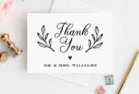 Thank You Card Template, Printable Rustic Wedding Thank within Thank You Note Card Template