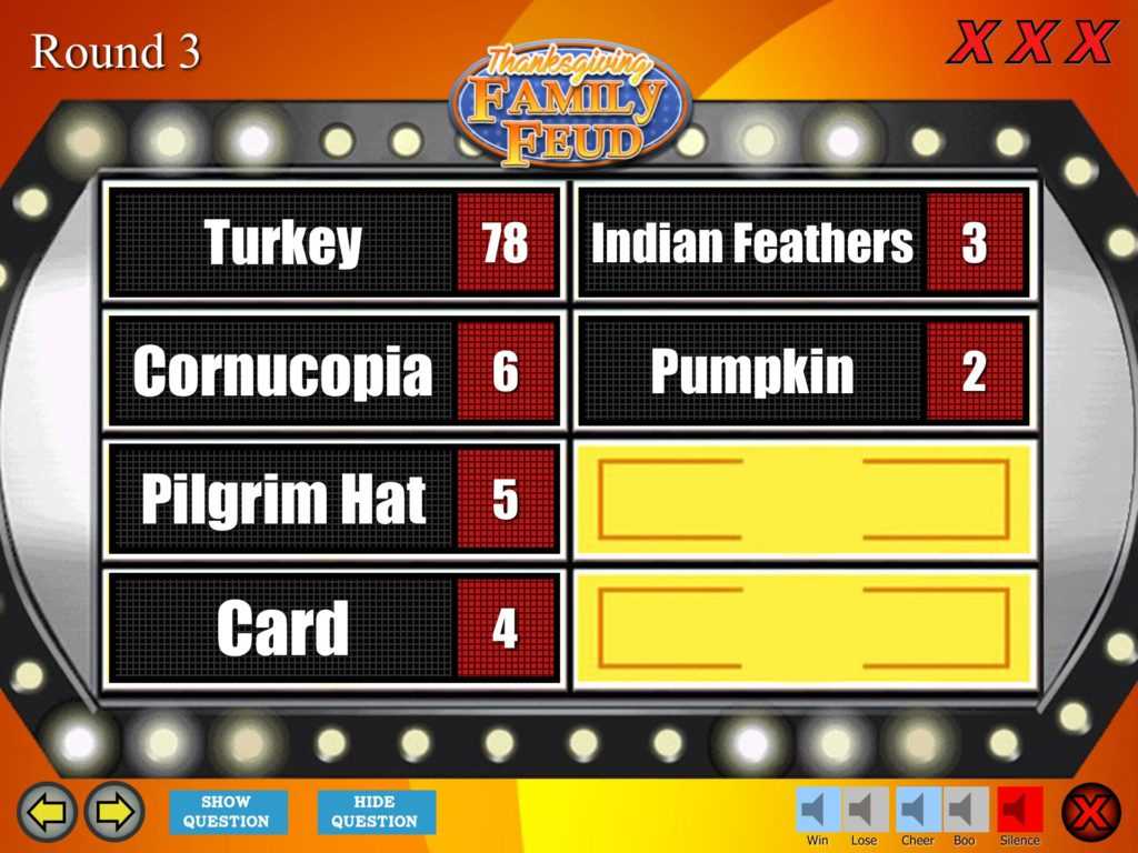 Thanksgiving Family Feud Trivia Powerpoint Game – Mac And Pc For Family Feud Powerpoint Template With Sound