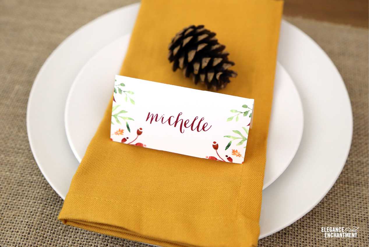 Thanksgiving Place Card And Tent Card Printables In Paper Source Templates Place Cards