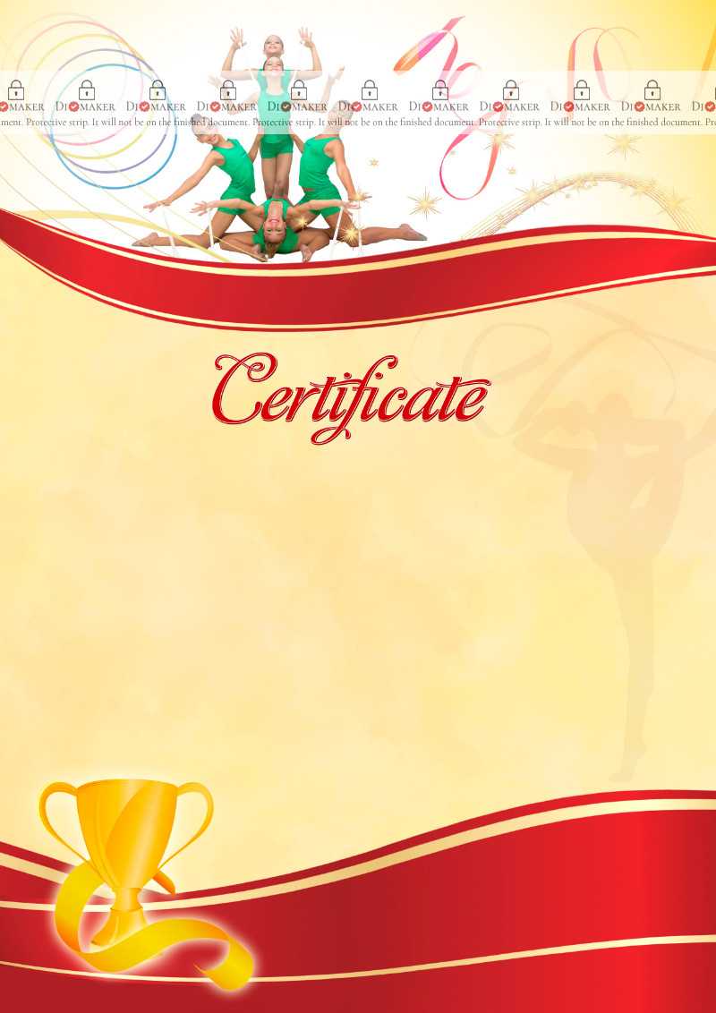 The Certificate Template «Rhythmic Gymnastics» - Dimaker Inside Gymnastics Certificate Template
