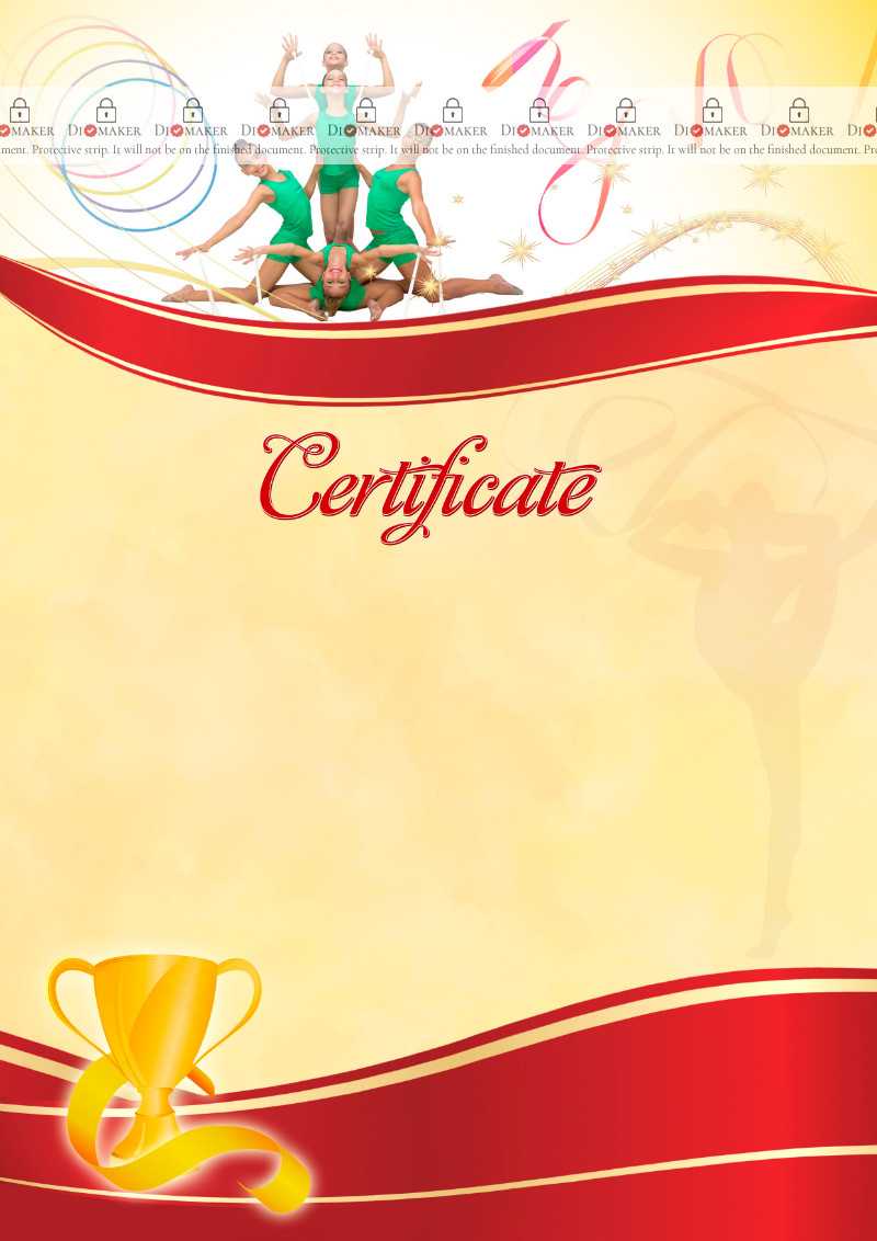 The Certificate Template «Rhythmic Gymnastics» – Dimaker Inside Gymnastics Certificate Template