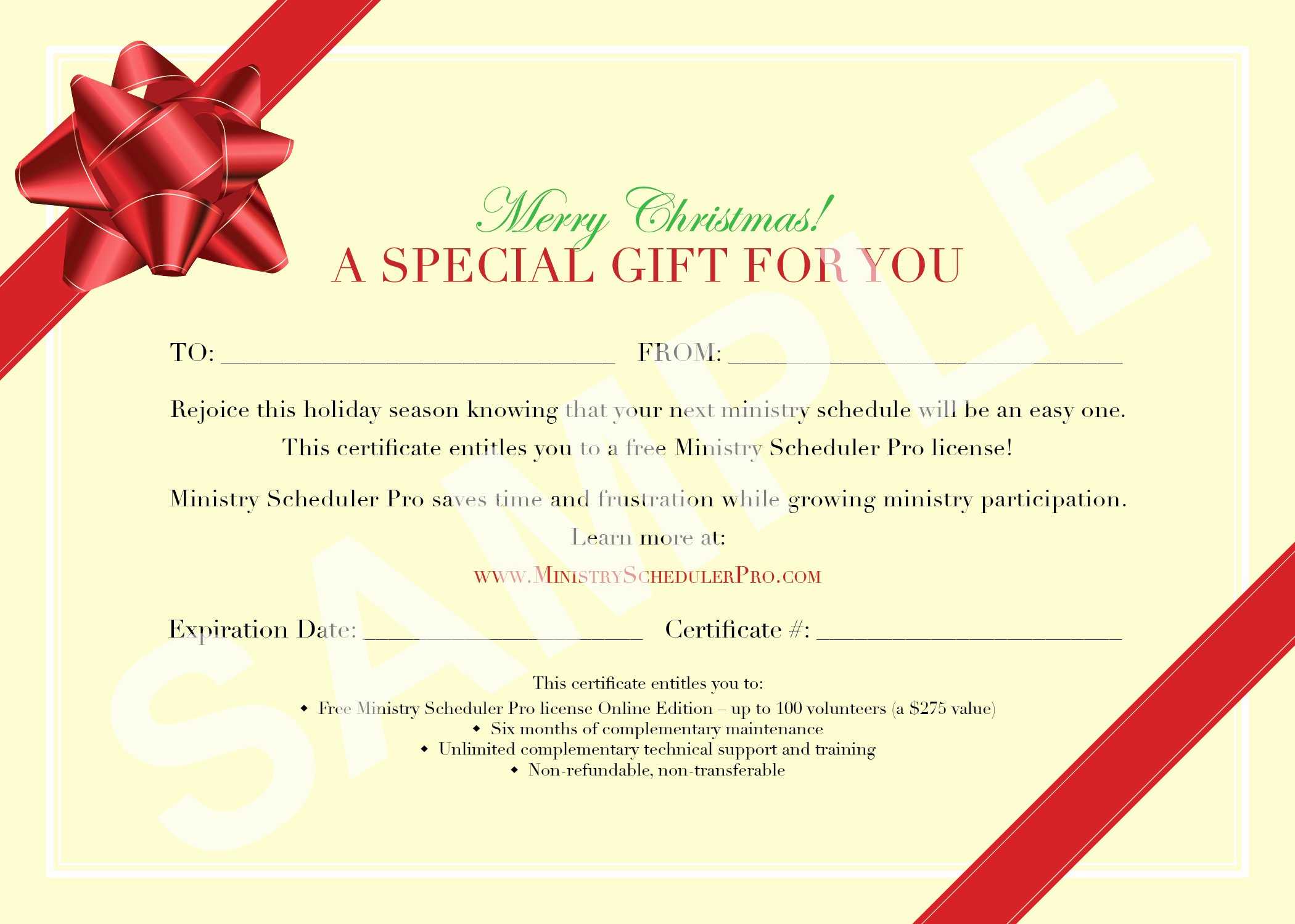 This Certificate Entitles You To Template – Calep.midnightpig.co Regarding Merry Christmas Gift Certificate Templates