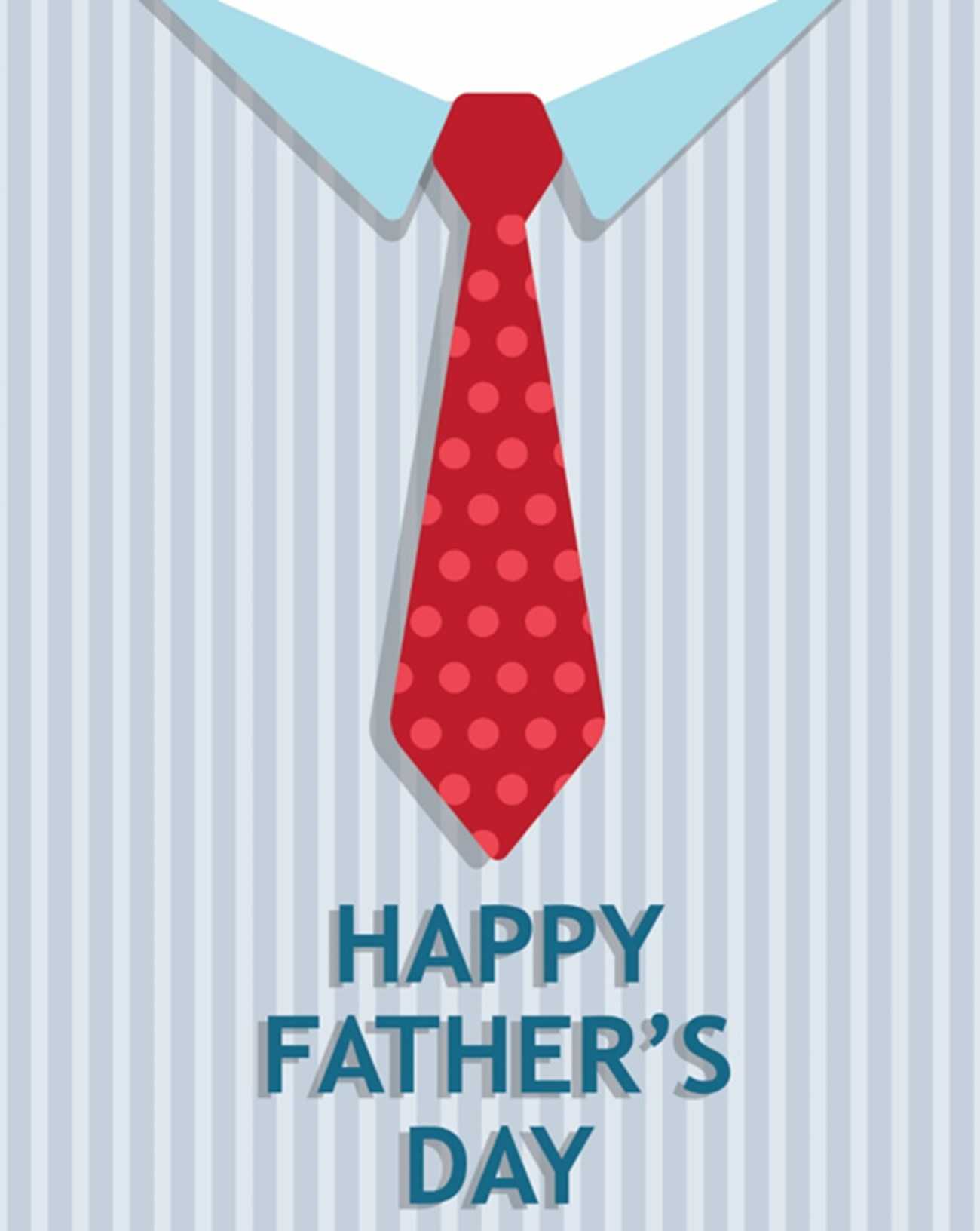 Tie Father's Day Card (Quarter Fold) With Regard To Quarter Fold Card Template