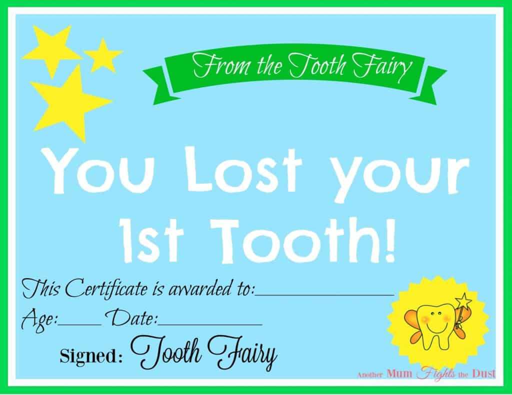 Tooth Fairy Certificate Printable Girl That Are Old With Regard To Free Tooth Fairy Certificate Template