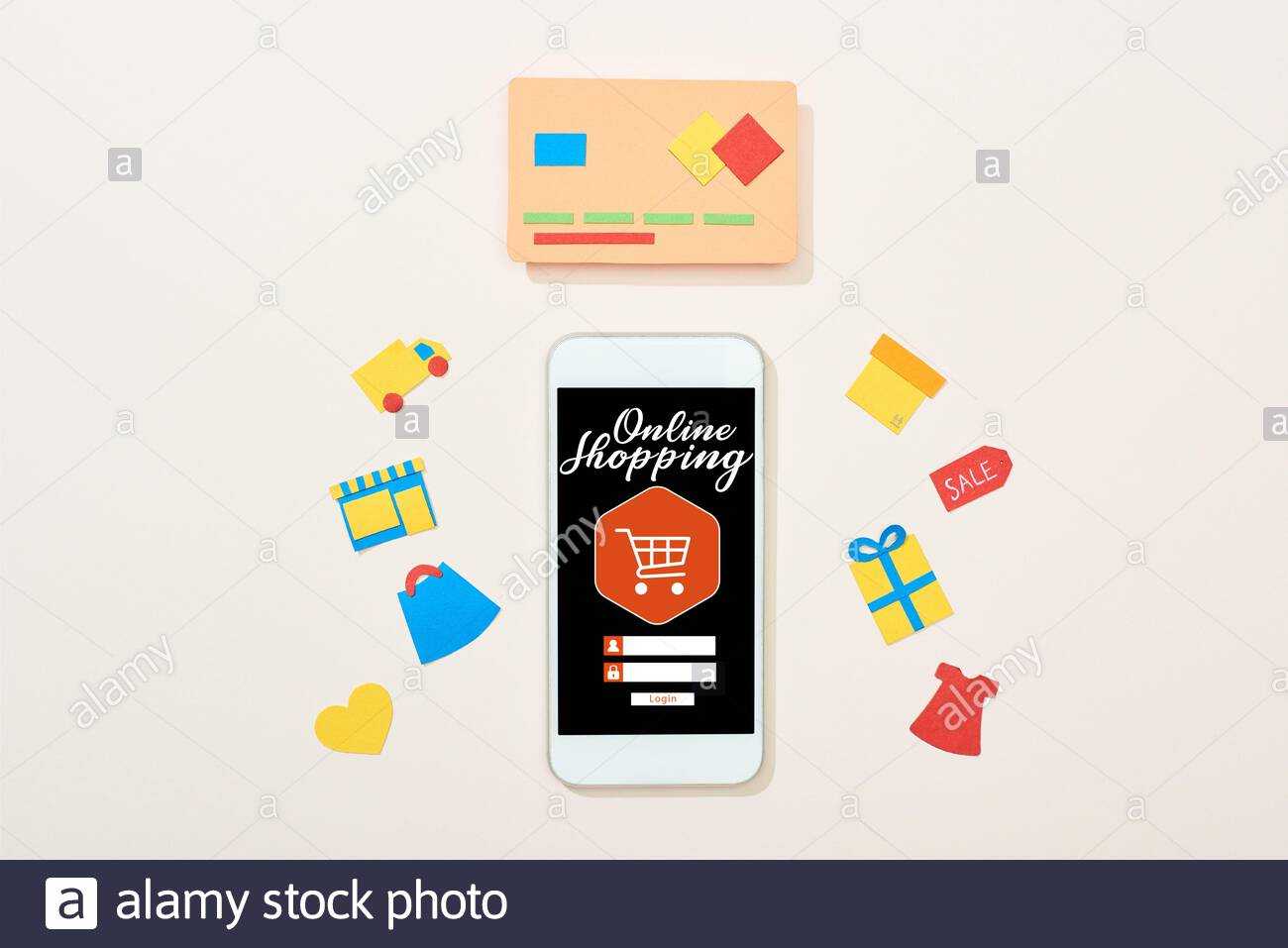 Top View Of Credit Card Template Near Icons And Smartphone With Regard To Credit Card Templates For Sale