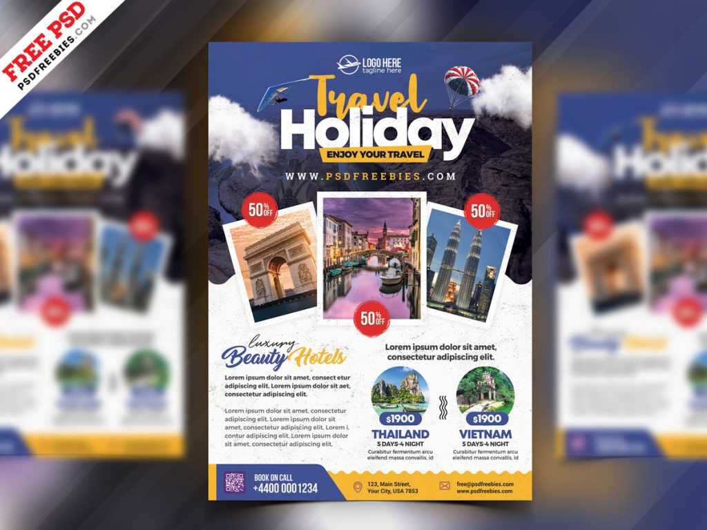 Tour Travel Flyer Psd Template | Psdfreebies Pertaining To Travel And Tourism Brochure Templates Free