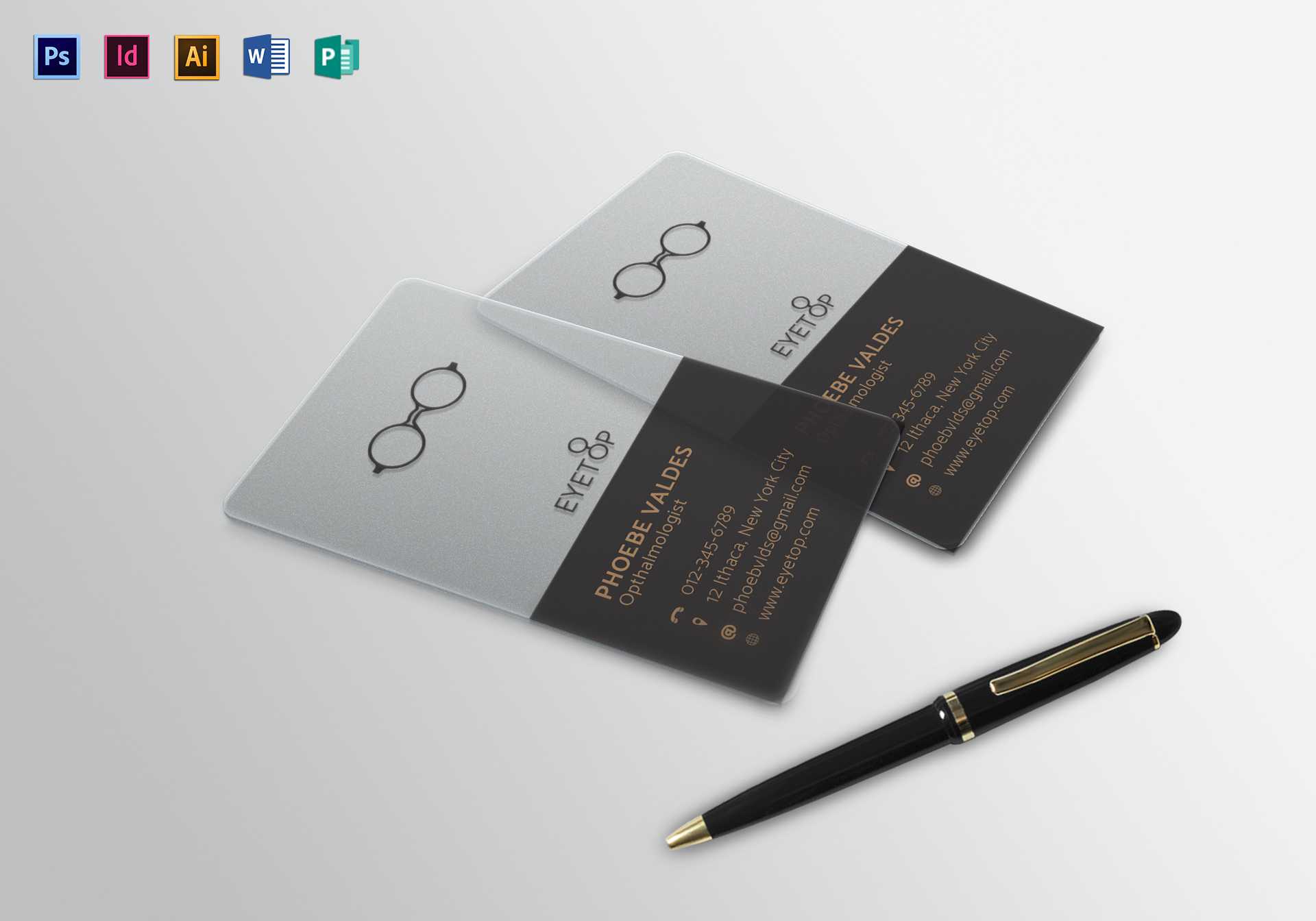 Transparent Card Mockup – Falep.midnightpig.co For Transparent Business Cards Template