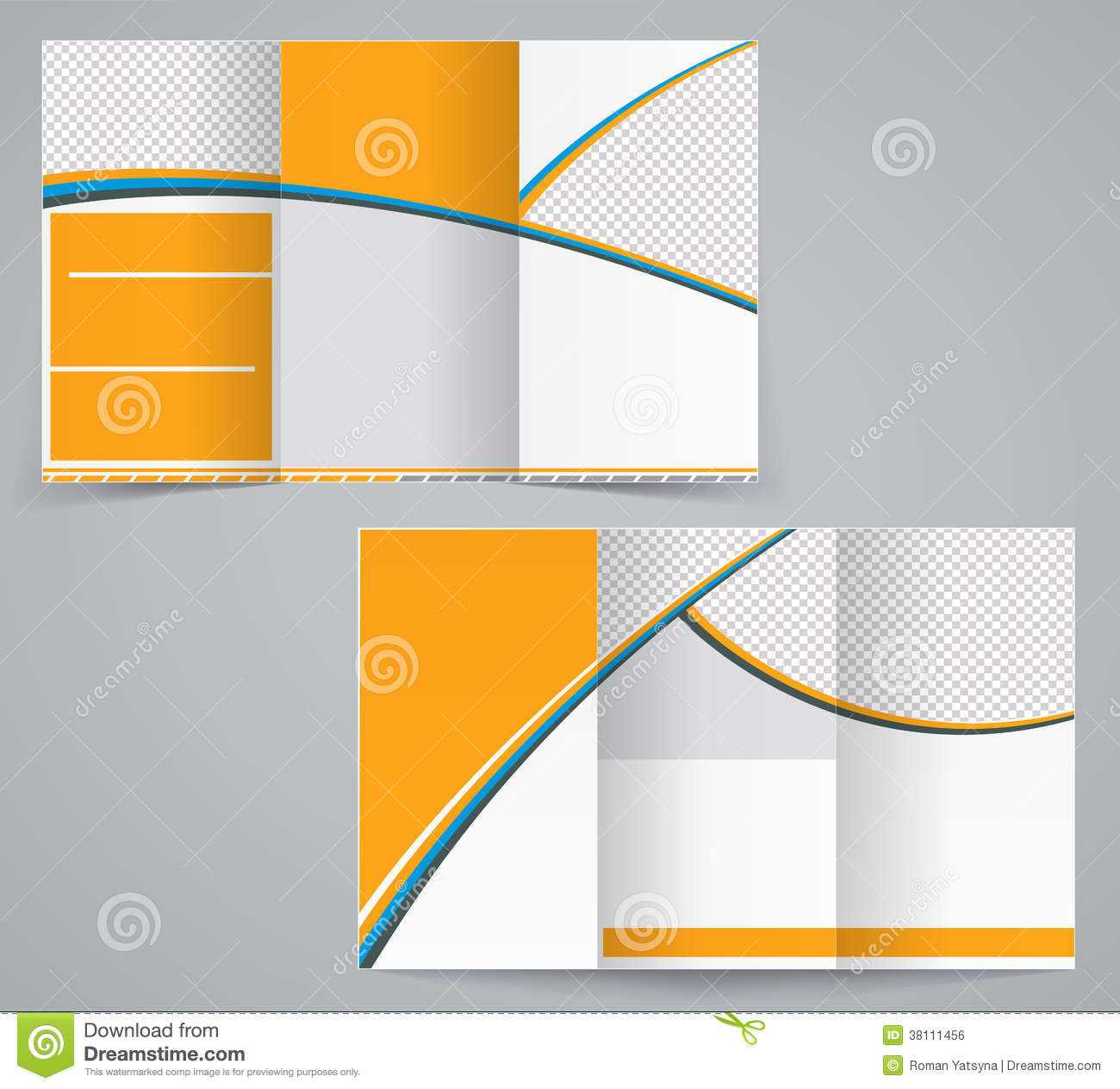 Tri Fold Business Brochure Template Stock Vector In Free Tri Fold Business Brochure Templates
