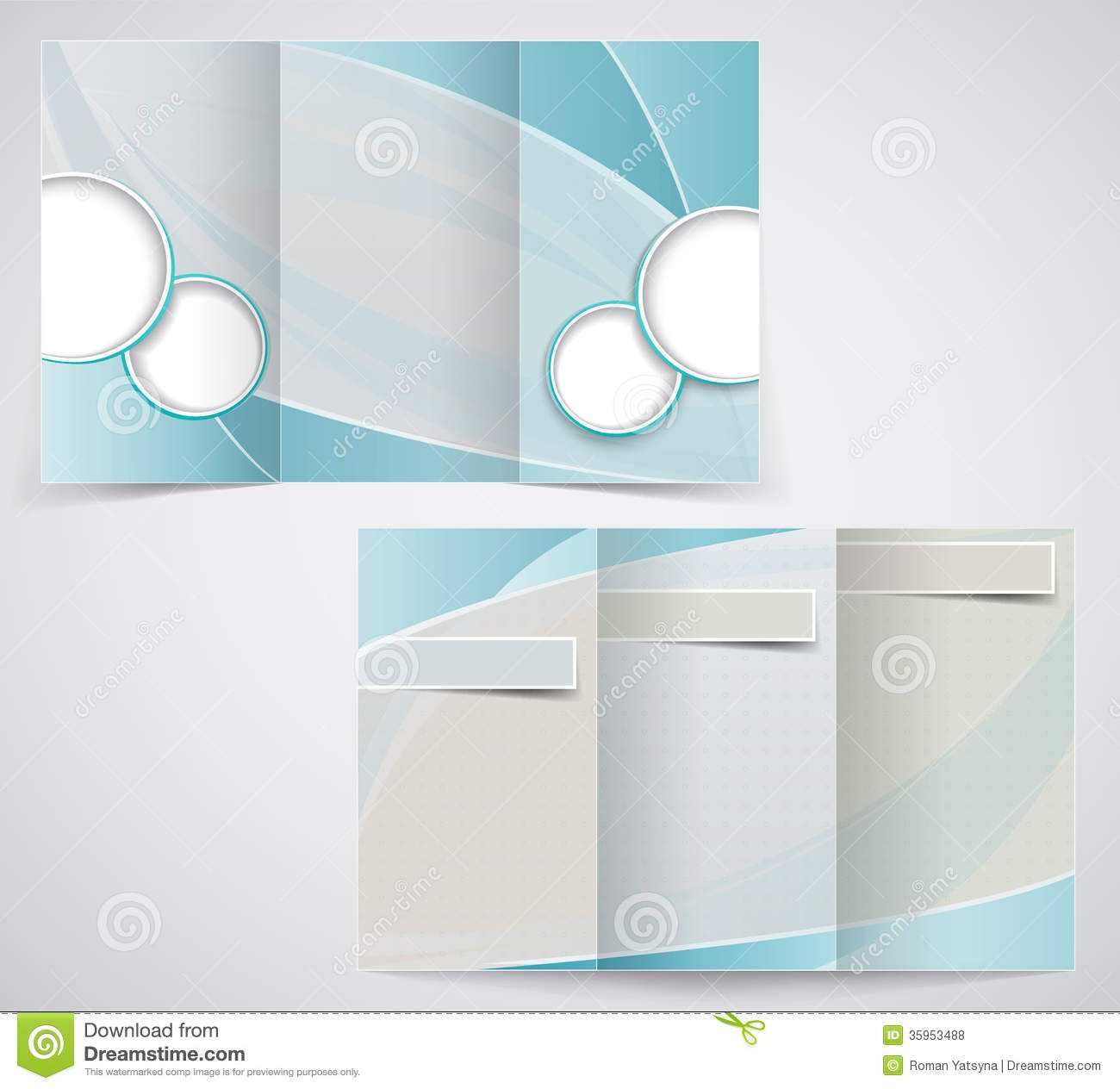 Tri Fold Business Brochure Template, Vector Blue D Stock Pertaining To Free Brochure Template Downloads