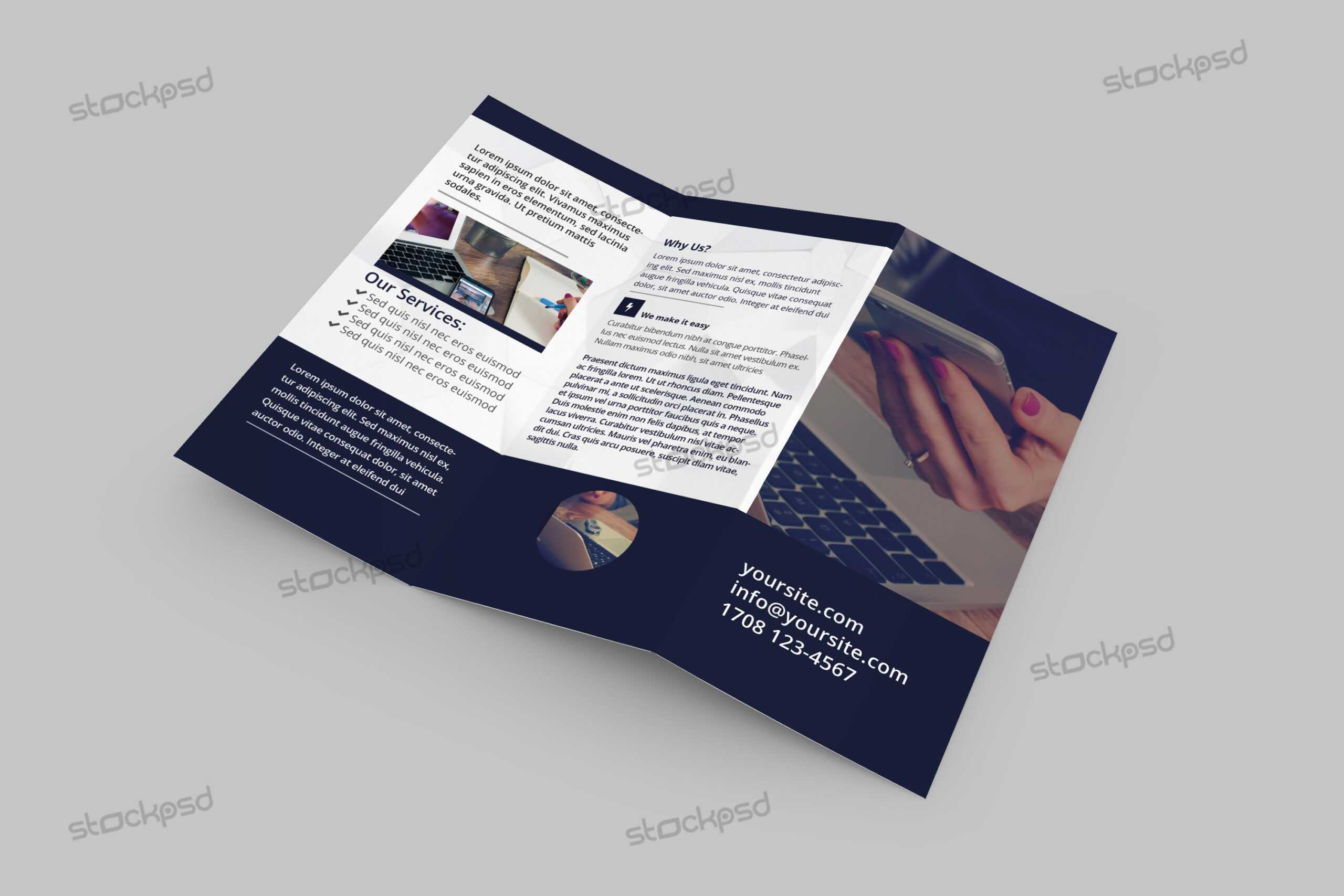 Tri Fold Corporate Brochure – Free Psd Template – Stockpsd Inside Brochure 3 Fold Template Psd