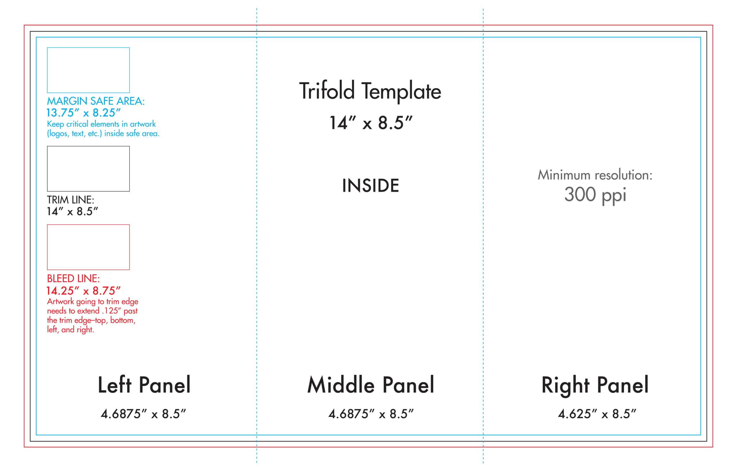 Tri Fold Menu Size – Calep.midnightpig.co Inside Tri Fold Brochure Template Illustrator
