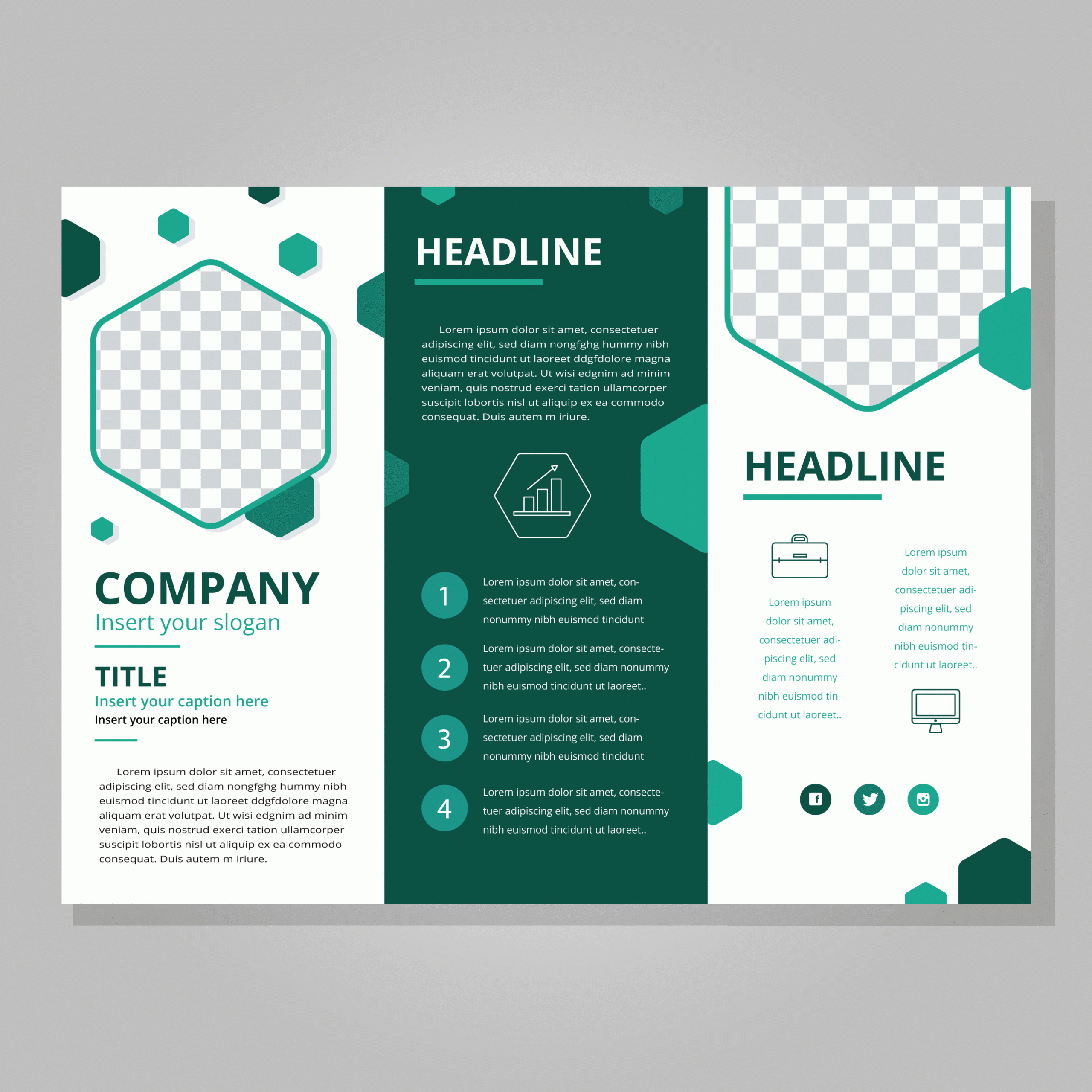 Trifold Brochure Free Vector Art – (251 Free Downloads) Intended For 3 Fold Brochure Template Free Download