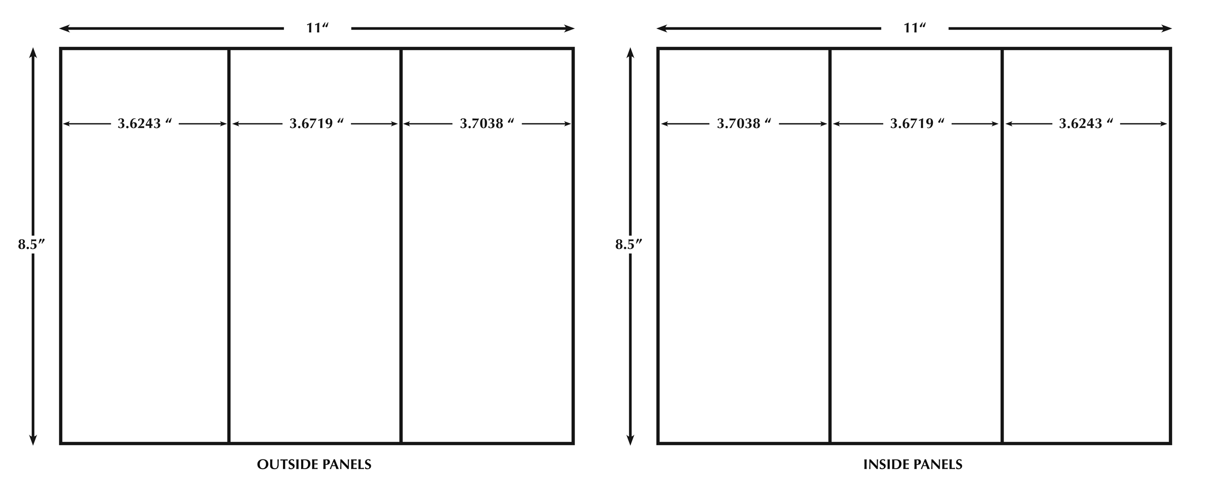 Trifold Size – Falep.midnightpig.co Intended For Three Fold Card Template