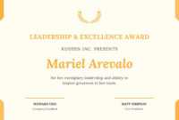 Trophy Leadership Award Certificate - Templatescanva inside Leadership Award Certificate Template