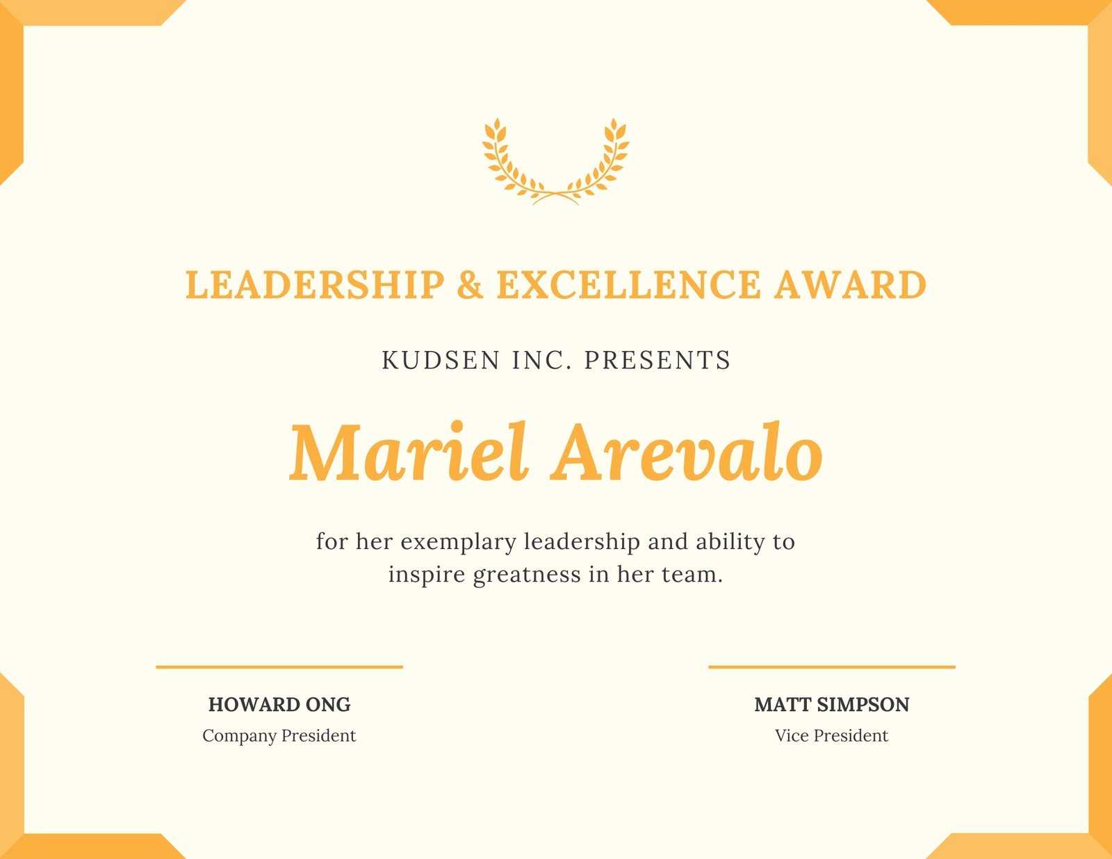 Trophy Leadership Award Certificate - Templatescanva Inside Leadership Award Certificate Template