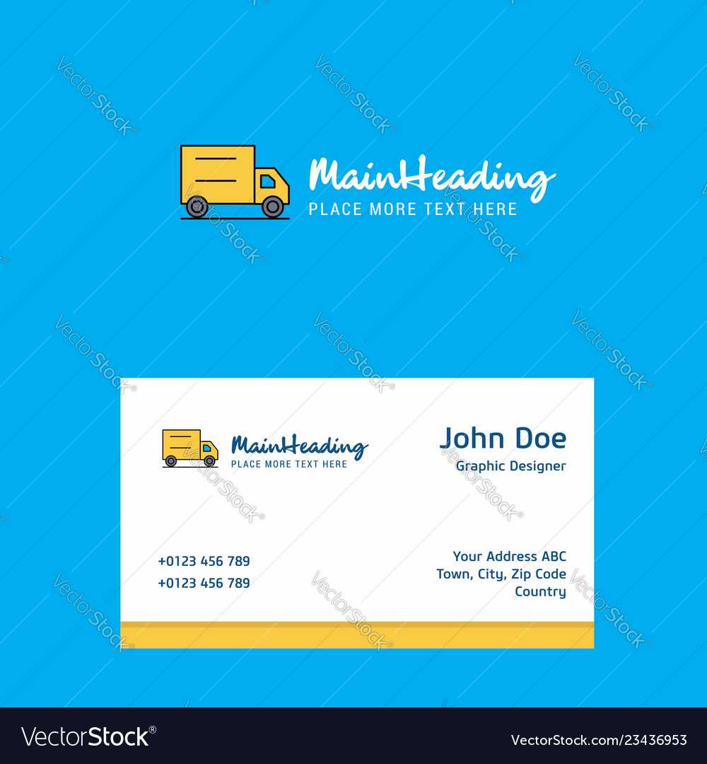 Truck Logo Design With Business Card Template Within Transport Business Cards Templates Free