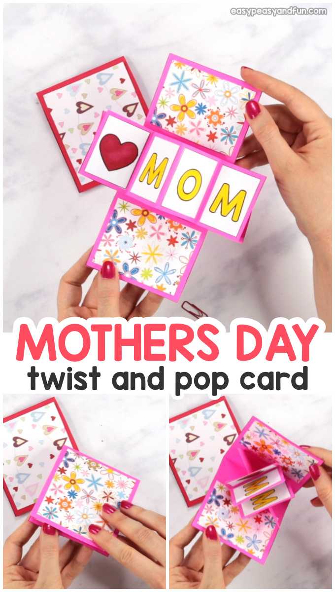 Twist And Pop Mother's Day Card – Easy Peasy And Fun Inside Twisting Hearts Pop Up Card Template