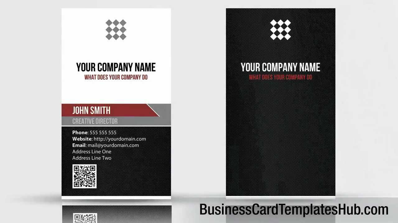 Unique Vertical Qr Code Business Card Template – Youtube With Regard To Qr Code Business Card Template
